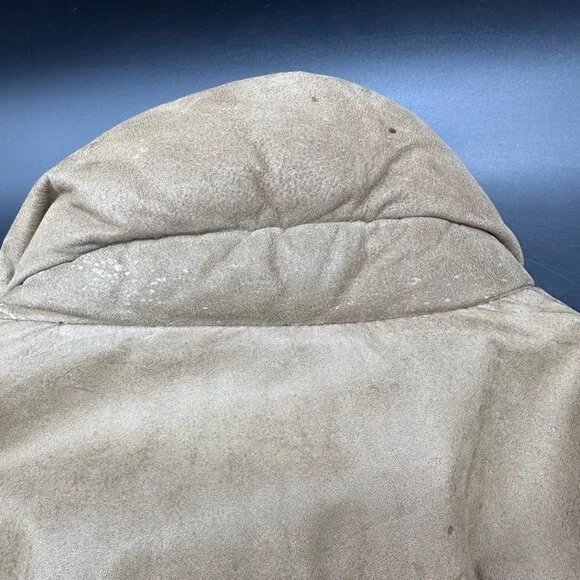 Vintage Leather Aviator Bomber Jacket Coat Brown Size M 1980s J Riggings Korea - Picture 15 of 15